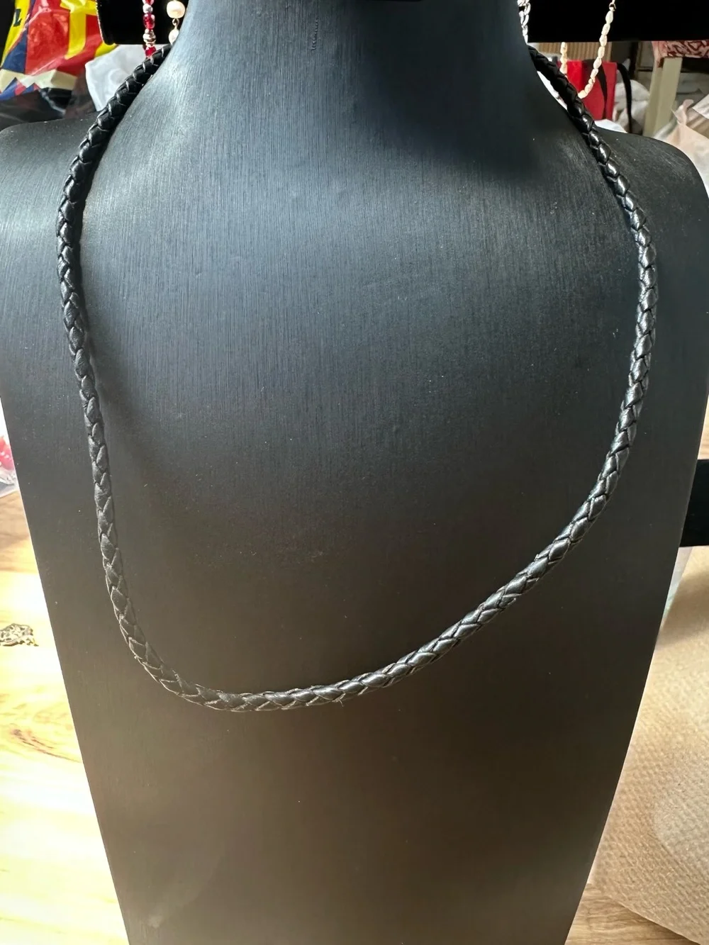 James Avery Black Braided Leather Necklace